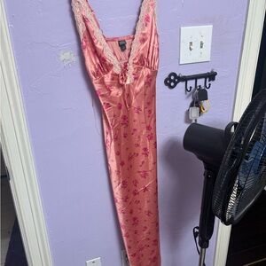 Target Pink Velvet Chemise with Thin Straps